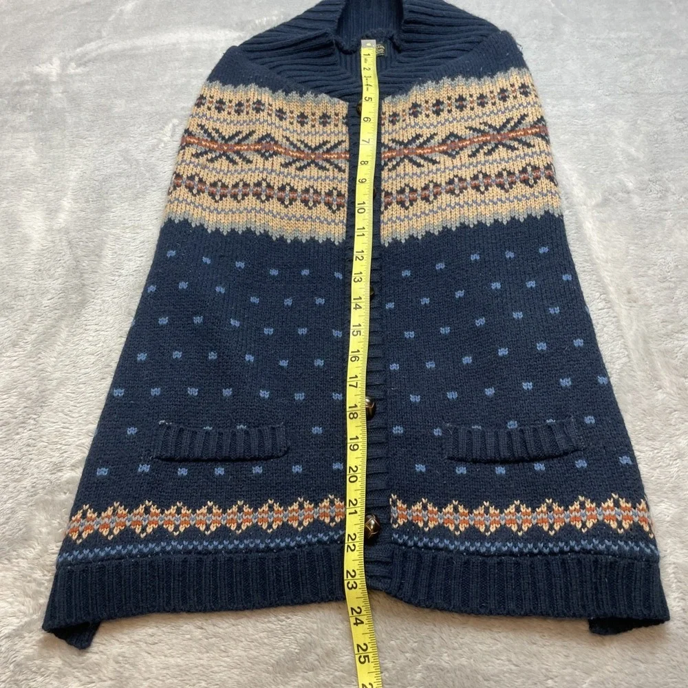 Telluride Clothing Co Dog Sweater Size XL Navy Beige Fair Isle Nordic Winter